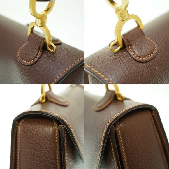 Gucci Bamboo Shoulder Handbag Brown Leather strap - Picture 7 of 8